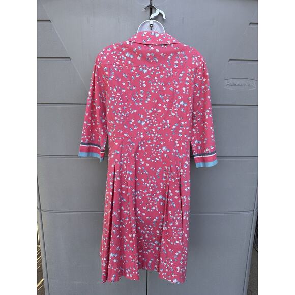 Boden Pink Floral Collared Riviera Button Down Shirt Dress Garden Party Sz 10P - Picture 4 of 10